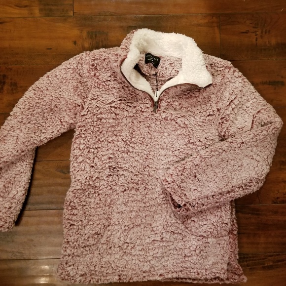 Tops - 1/4 zip sherpa pullover w/ pockets